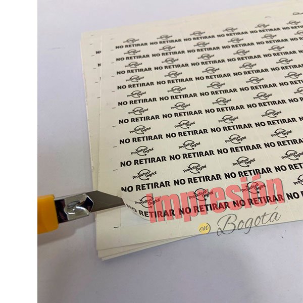 Impresi贸n Stickers cascara de huevo 2x1cm con semicorte